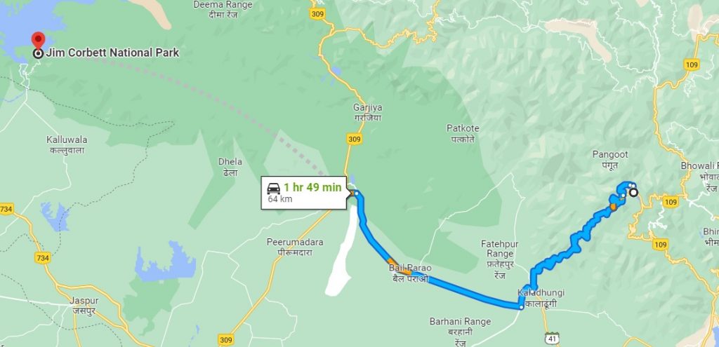 Road trip from Nainital to Jim Corbett