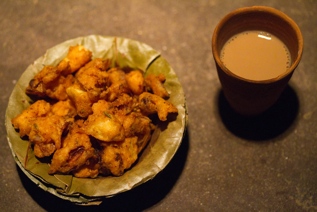Pakodas and chai are a norm during the monsoon season! 