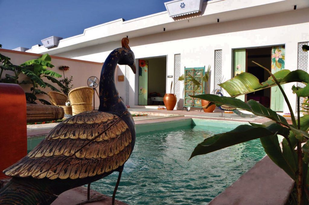 outdoor pool villa in Udaipur