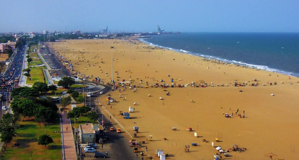 Marina Beach in Chennai is one of the most beautiful beaches in India