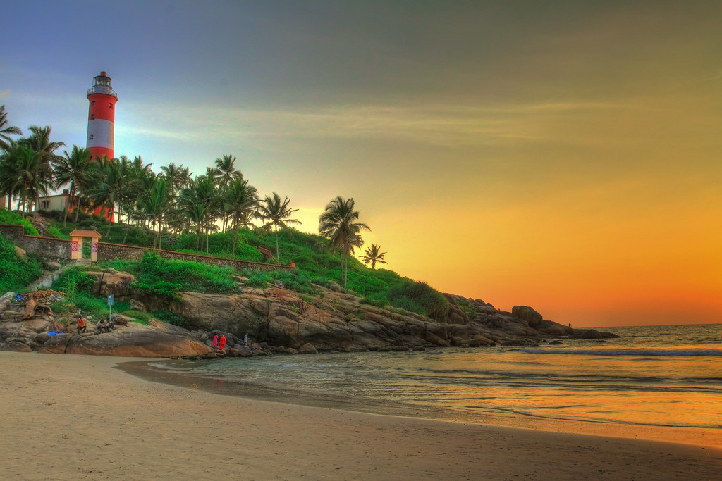 Lighthouse beach in Kovalam