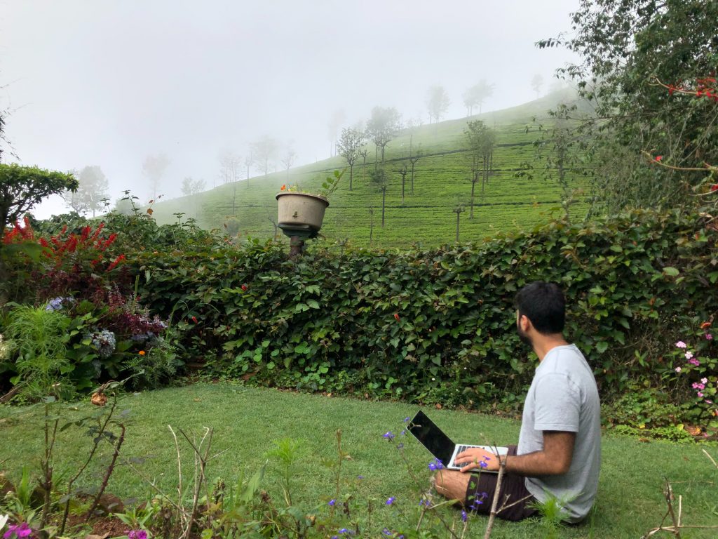 working on vacation from coonoor tea plantations and hills