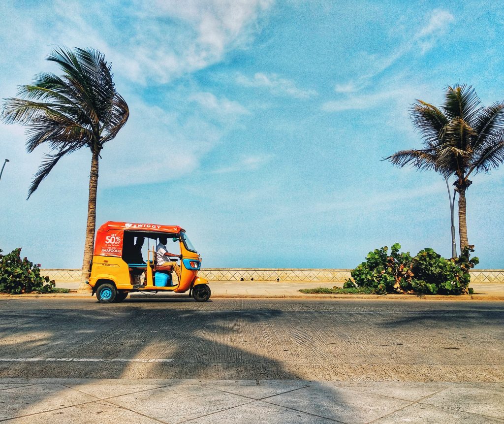 French beach town of india pondicherry 