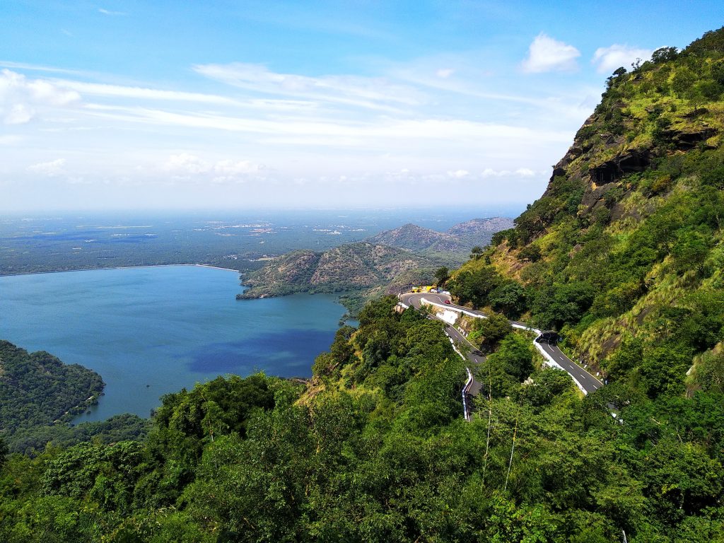 birds eye view of kodaikanal landscape