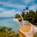 beach summer in india with drink