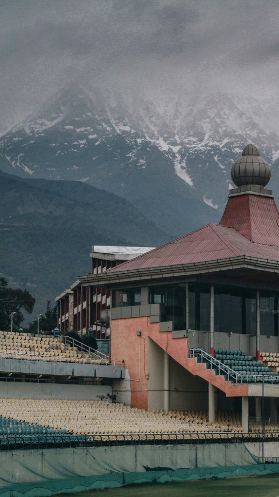 Places to Visit in Dharamshala - Cricket Stadium
PC: Aalekh Deval - https://www.pexels.com/photo/stadium-near-mountains-8085776/