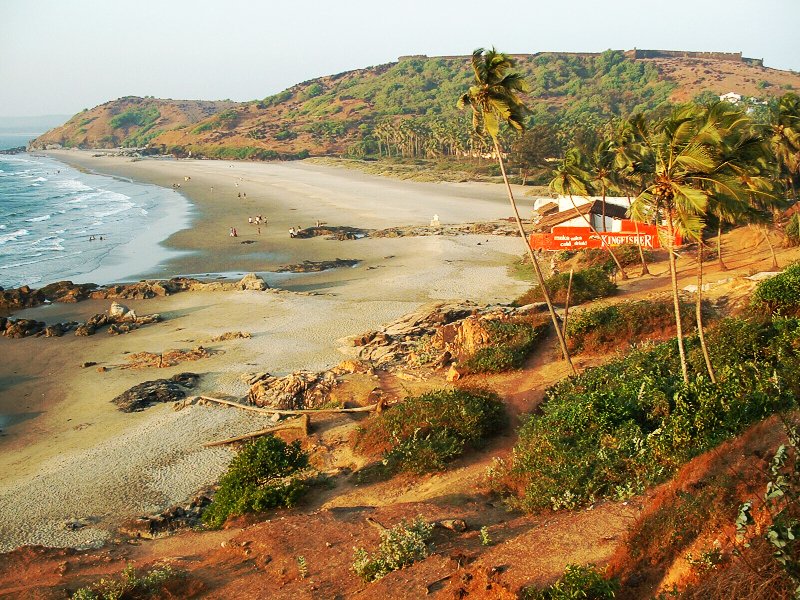 Big Vagator Beach with Fort Chapora, Goa