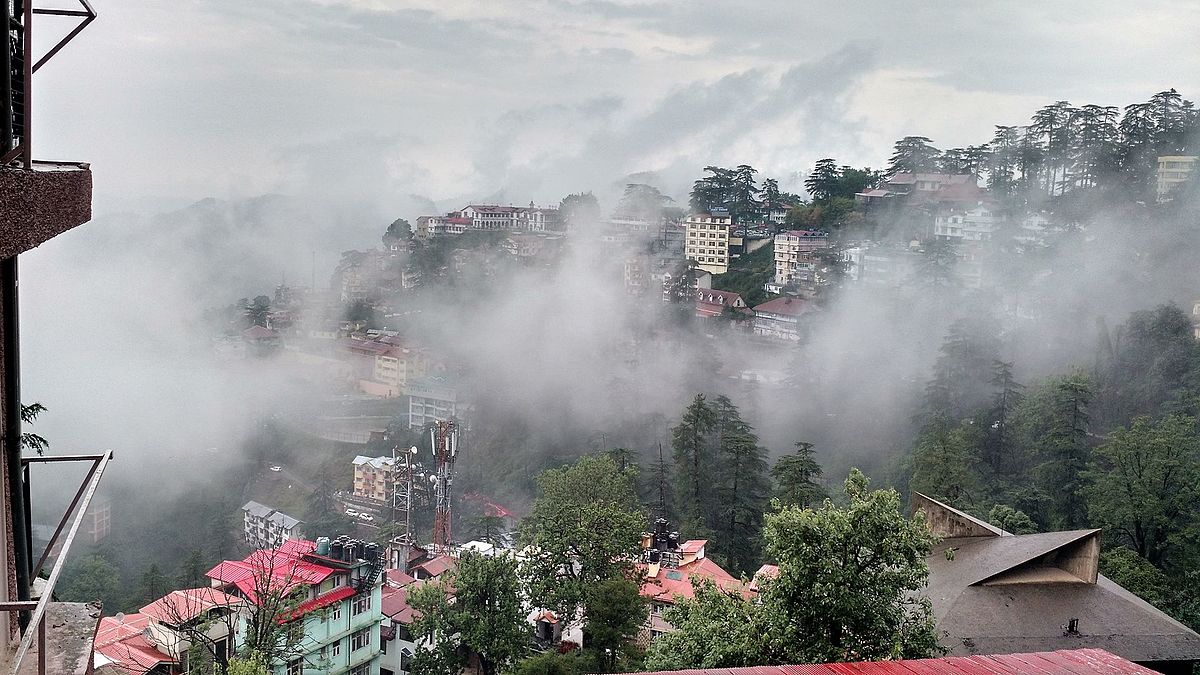 snow and rain on mall road, snow in shimla