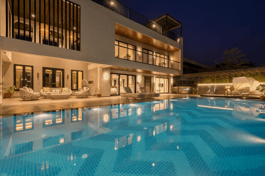 luxury pool villas for rent in karjat