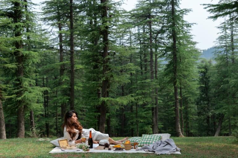 enjoying outdoor picnic in your trip to manali in summer