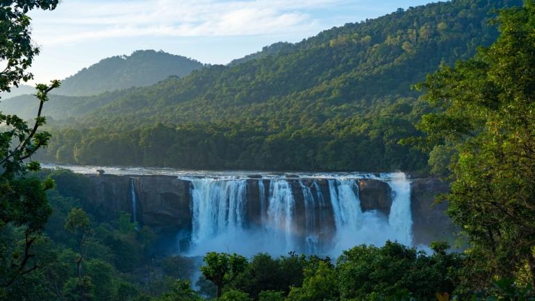 athirapally falls in monsoon