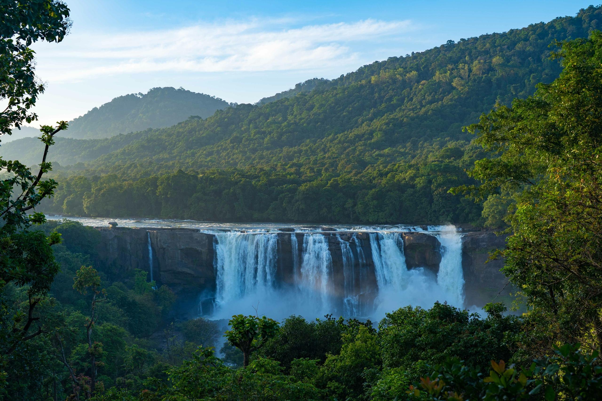 athirapally falls in monsoon