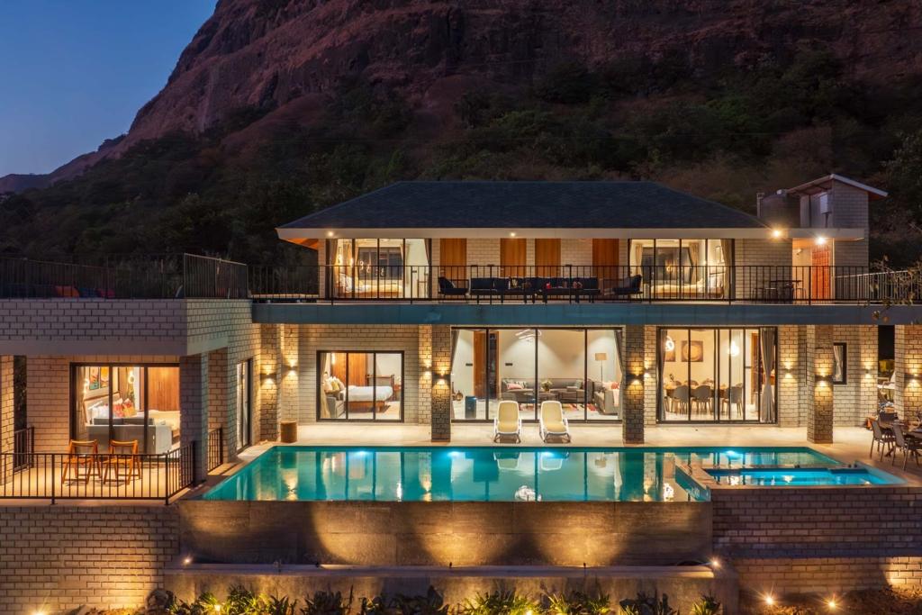 Spacious garden area in family-friendly Lonavala villa