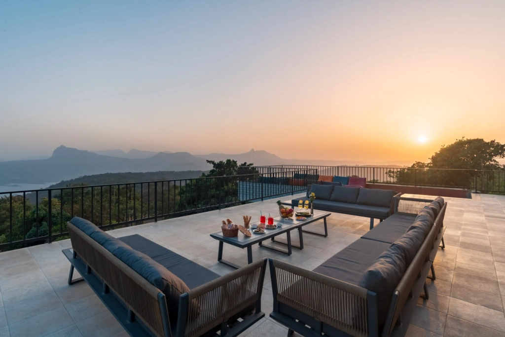 Spacious garden area in family-friendly Lonavala villa