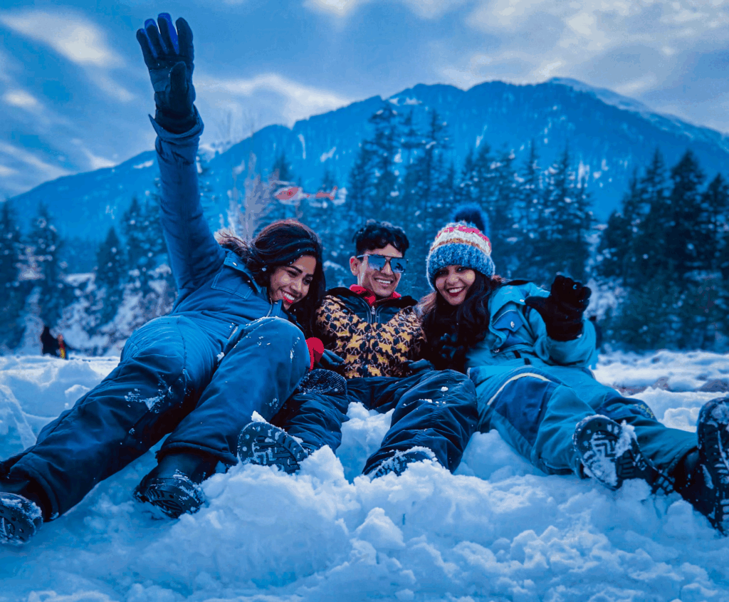 snow in manali