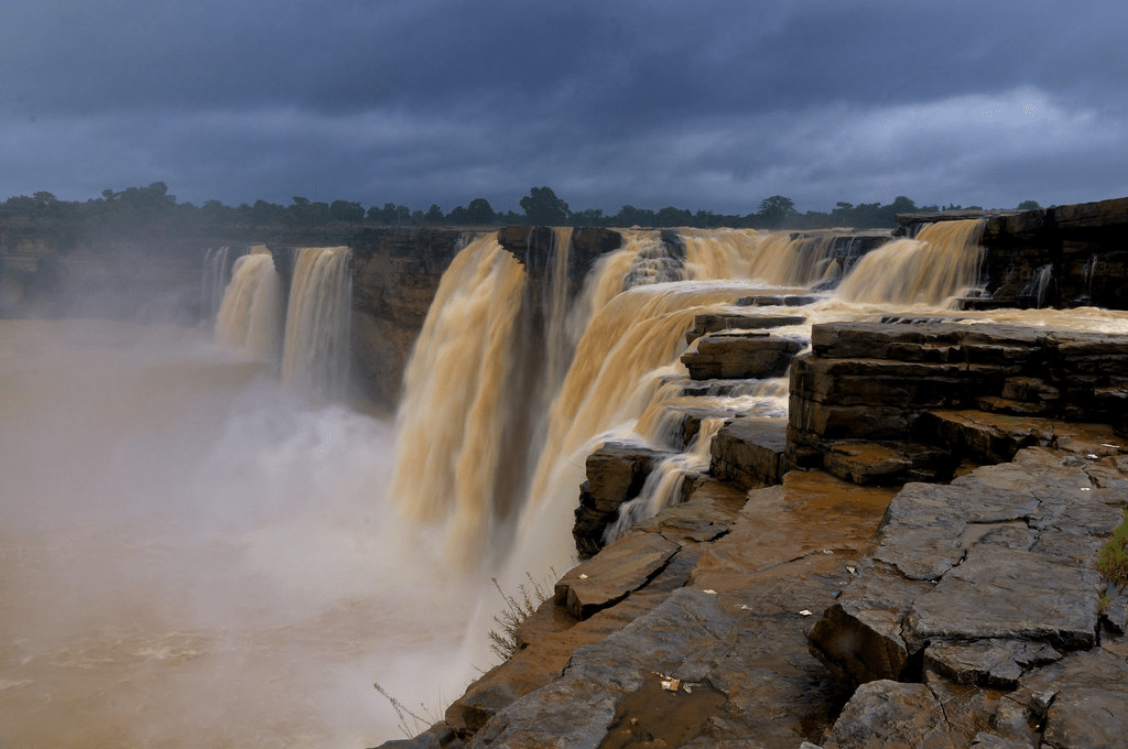 chitrakoot falls in chattisgarh in monsoon in india