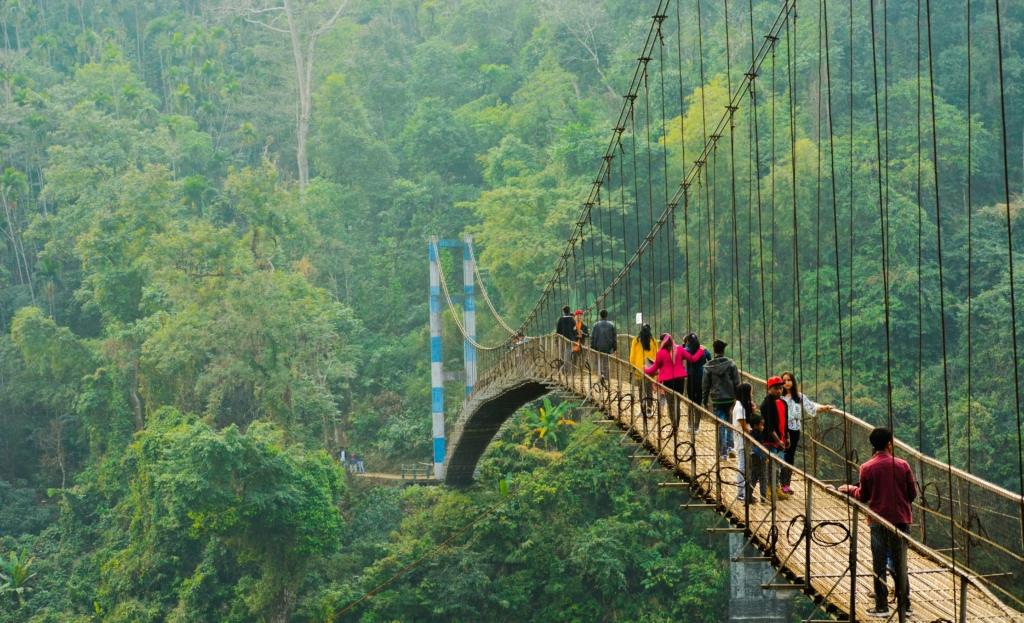 this bridge is one of the best places to visit in meghalaya in monsoon