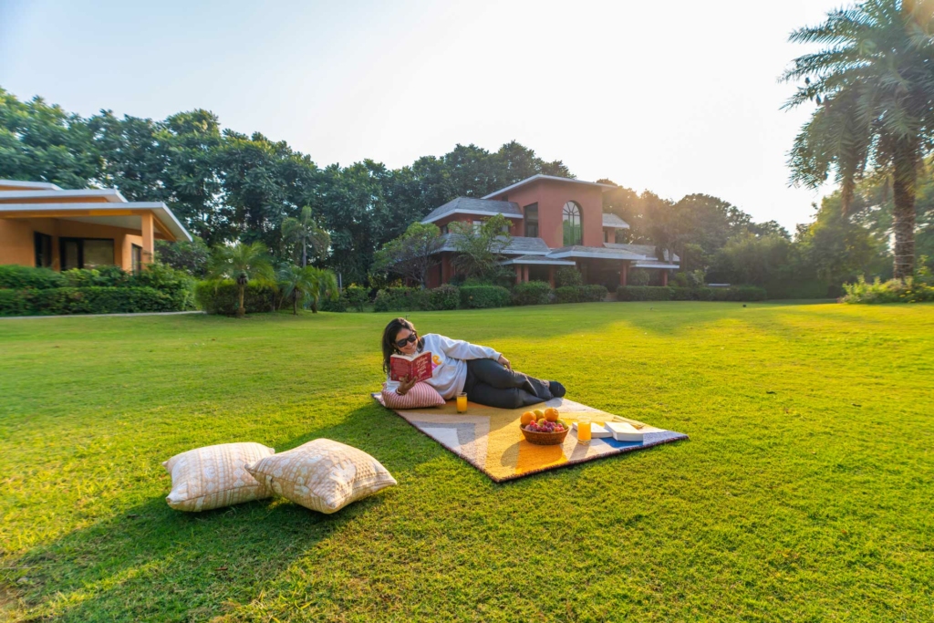 Forest-fringed luxury villa for weekend getaway near Delhi at Manvi Estate