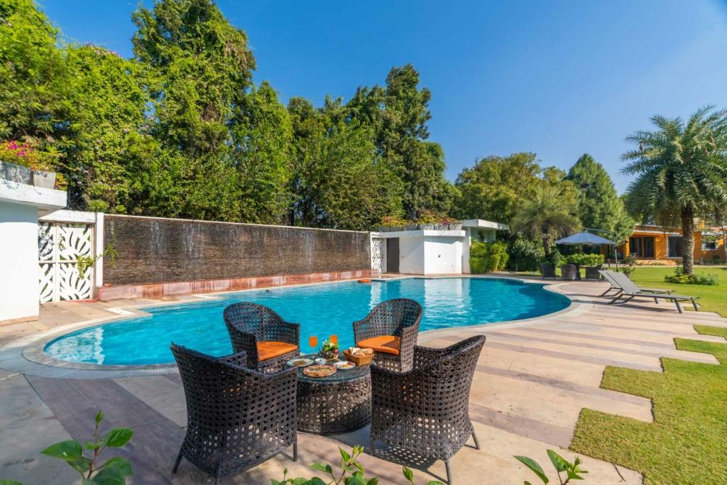 Manvi Estate private pool villa perfect for summer staycation near Delhi