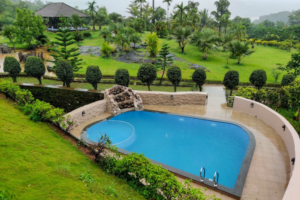 Private Lonavala villa with spacious garden and mountain view
