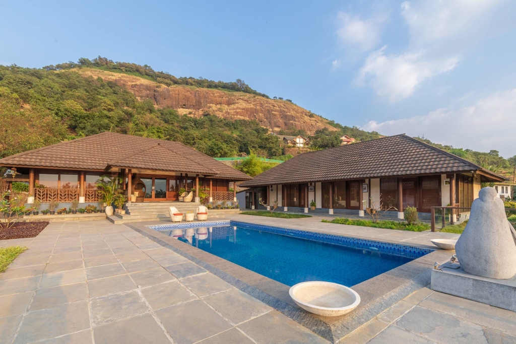 Private Lonavala villa with spacious garden and mountain view