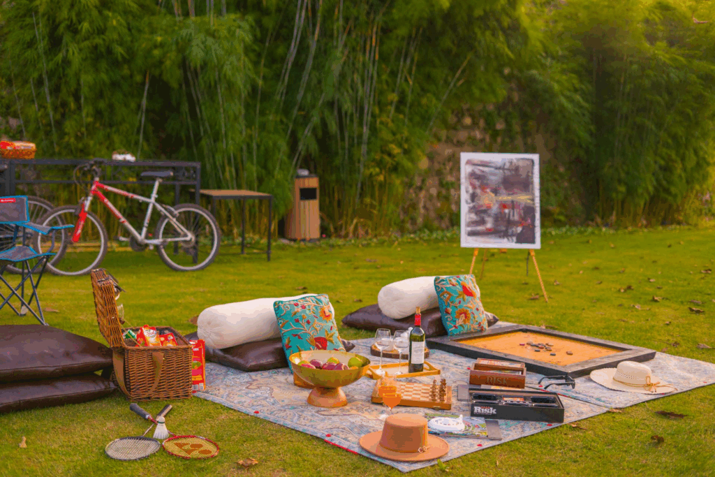 picnic setup in villas in mussoorie