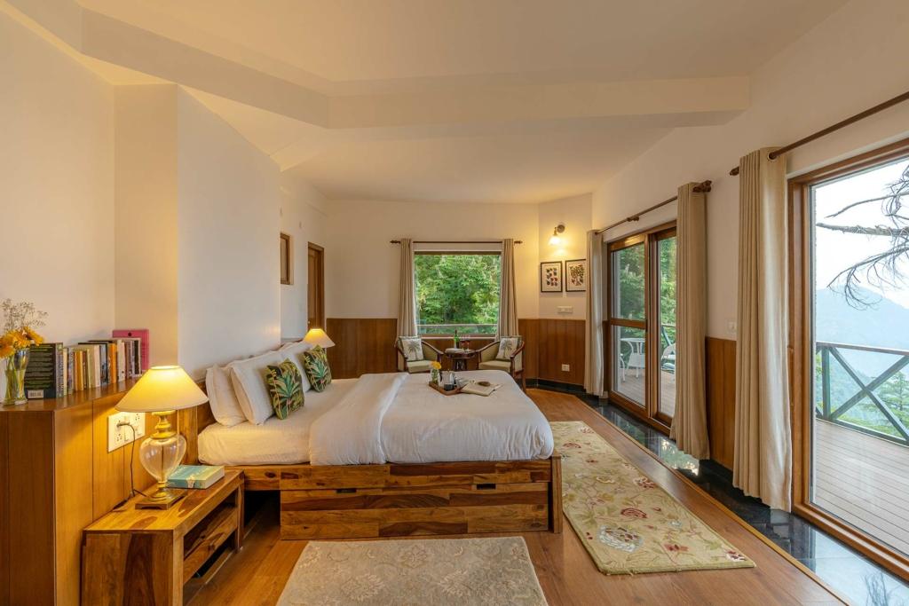 Rainy day at a villa where families unwind after adventurous monsoon treks for kids