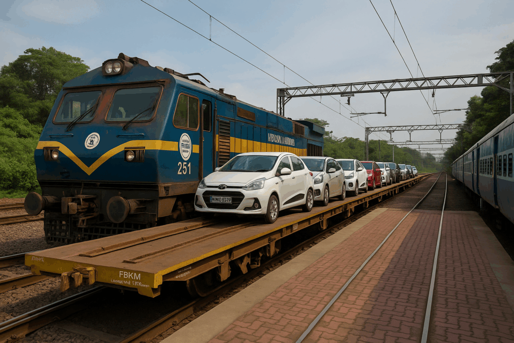 mumbai to goa car ferry train