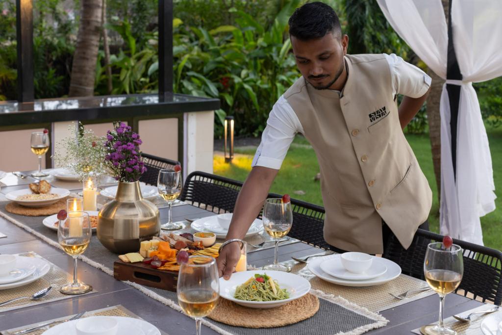 Butler service at luxury villas in India