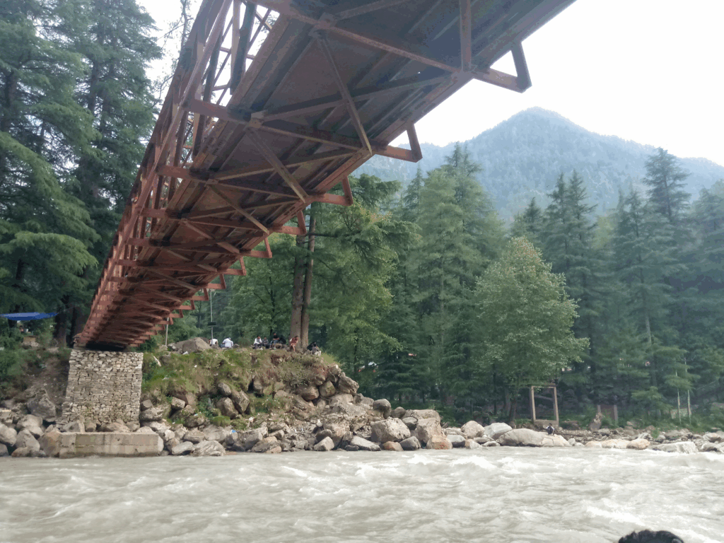 kasol bridge - best place to visit in monsoon