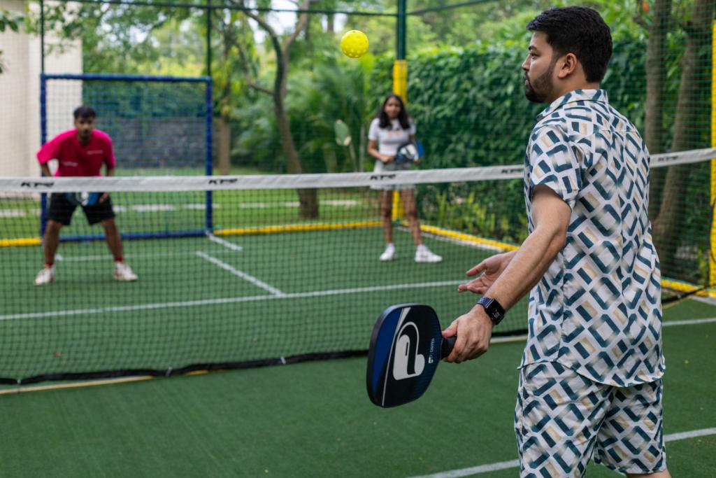 pickleball and padel tennis in alibaug villa