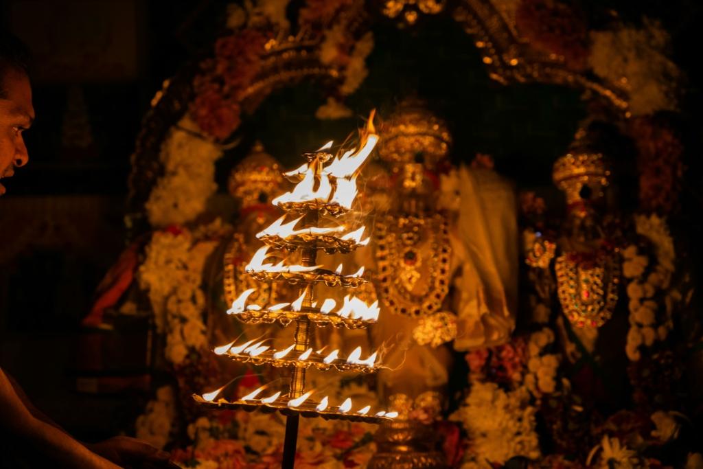 Evening Ganga Aarti in Varanasi at Dashashwamedh Ghat