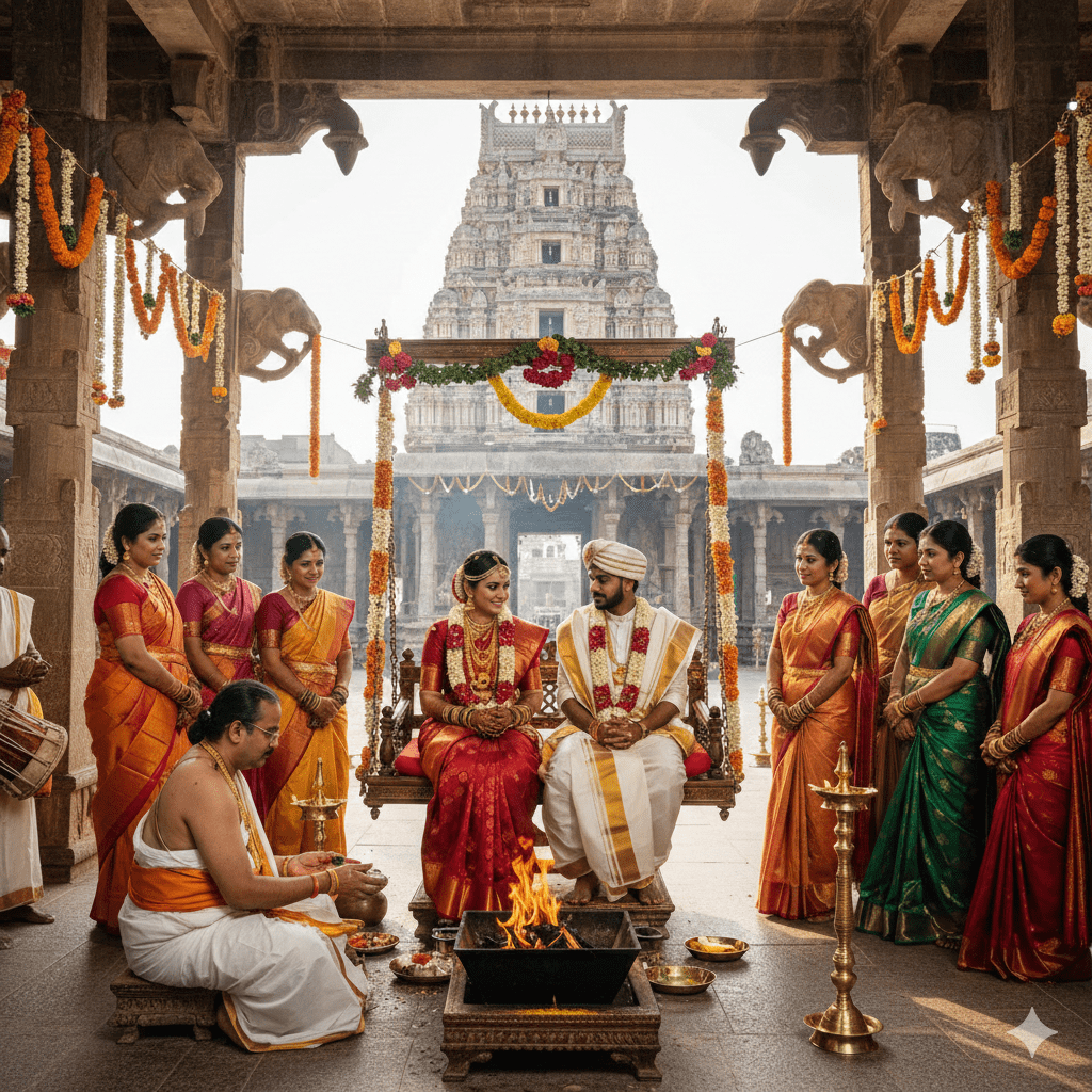 temple wedding in south india temples