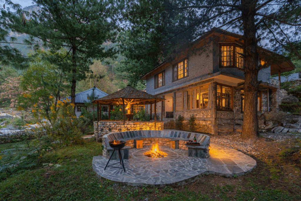 riverside stays in tirthan valley - best snowfall in india