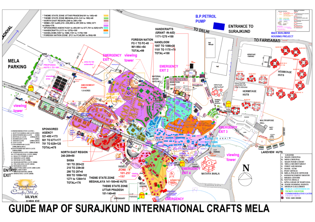 map of surajkund crafts mela 2026