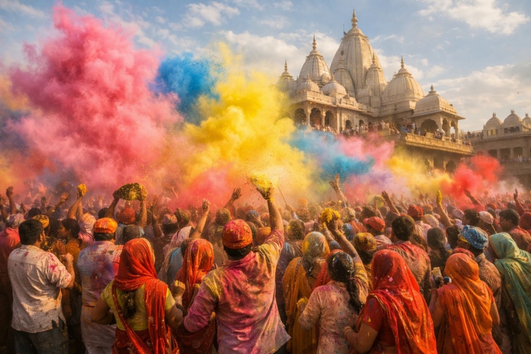 मथुरा वृंदावन में होली 2026