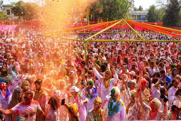 holi festival in Mathura or Jaipur