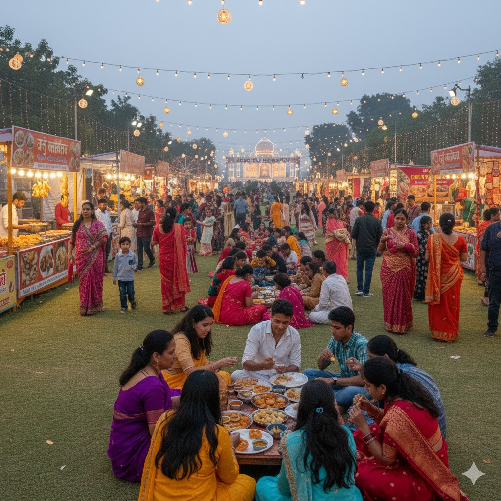 food at taj mahotsav in agra in feb 2026
