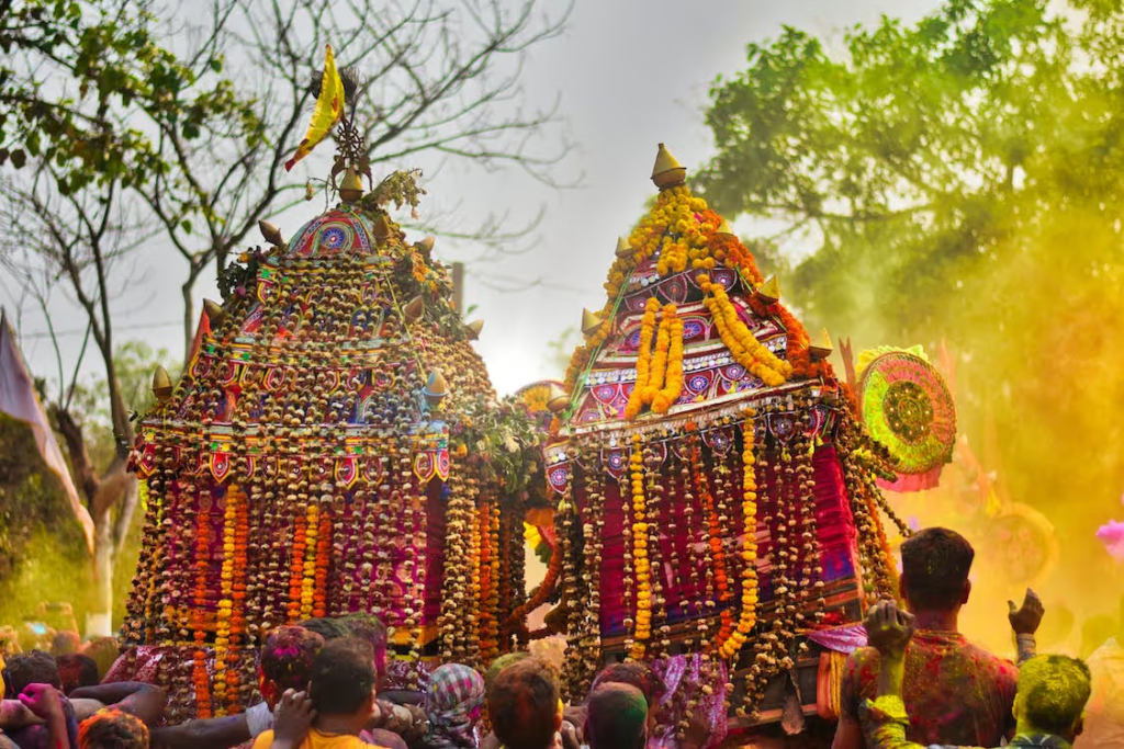 Hampi Holi 2026 celebration near Virupaksha Temple