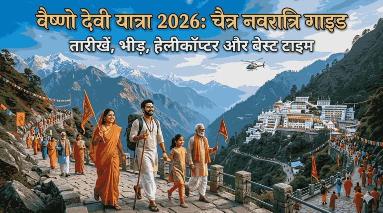 चैत्र नवरात्रि 2026: वैष्णो देवी यात्रा गाइड – तारीखें, भीड़, हेलीकॉप्टर बुकिंग और मार्च-अप्रैल बेस्ट टाइम