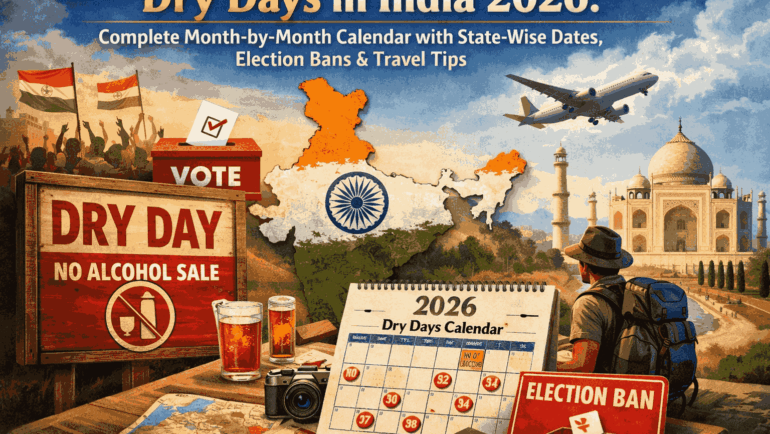 Dry days and travel in India 2026