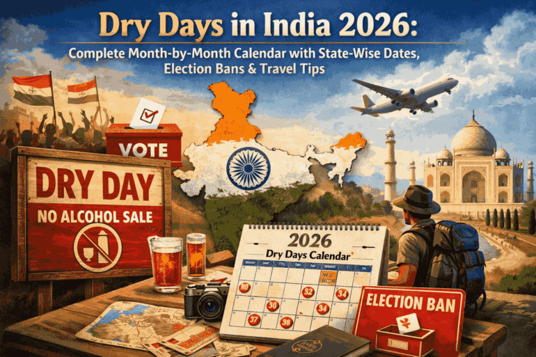 Dry days and travel in India 2026