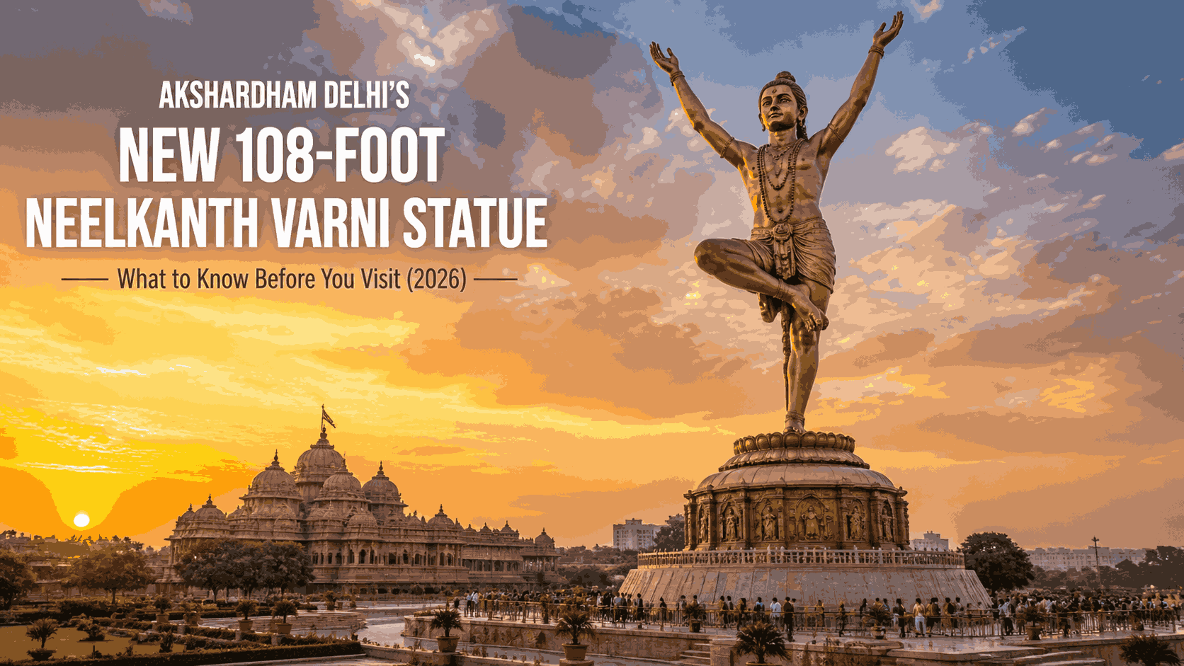 Akshardham Temple in Delhi and the 108-Foot Statue in 2026