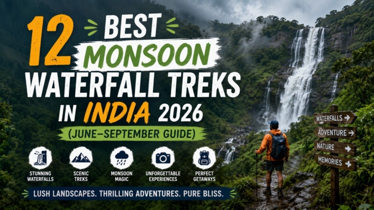 monsoon waterfall treks in India