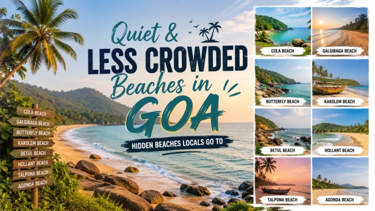 Less crowded beaches in Goa