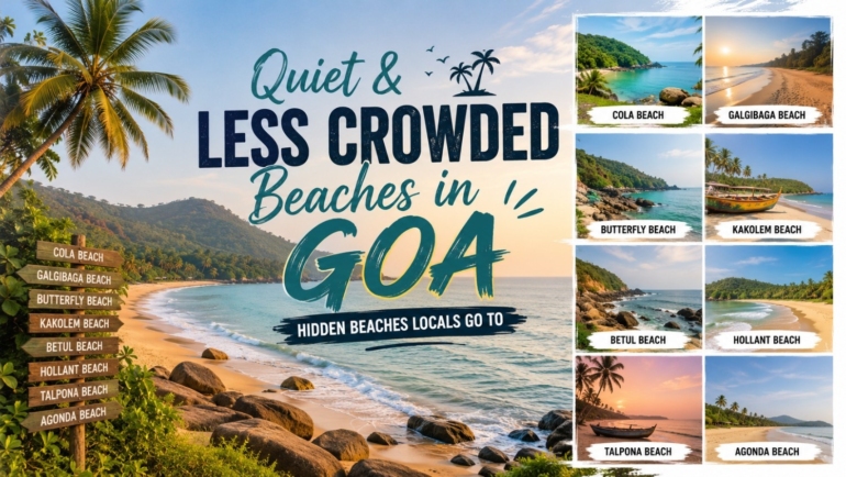 Less crowded beaches in Goa