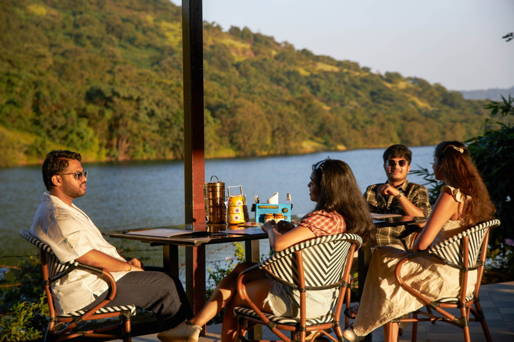 lakeside restaurant at pawna - grams shivom