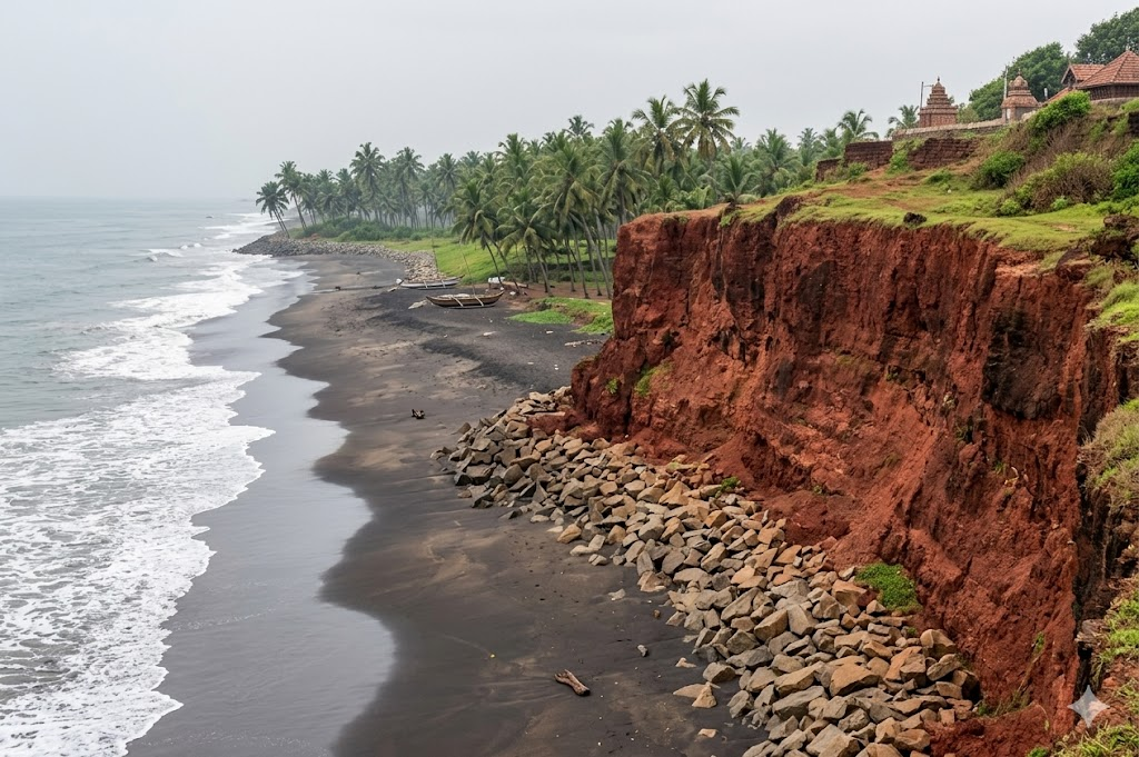 black sand beach in varakala