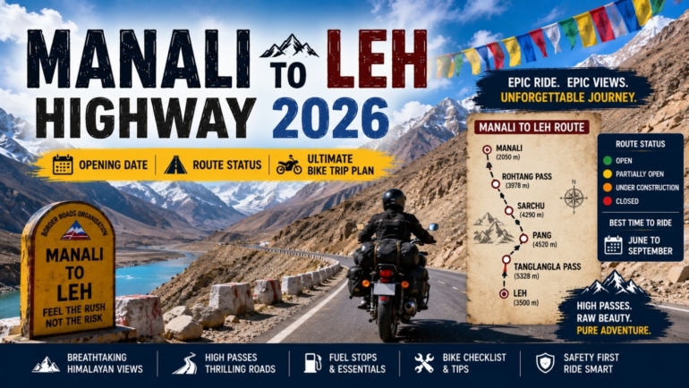 Manali to Leh Highway 2026