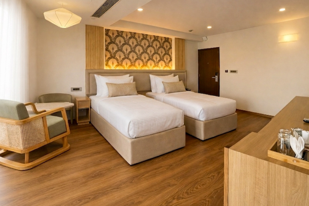 twin beds in Fernwood Bangalore